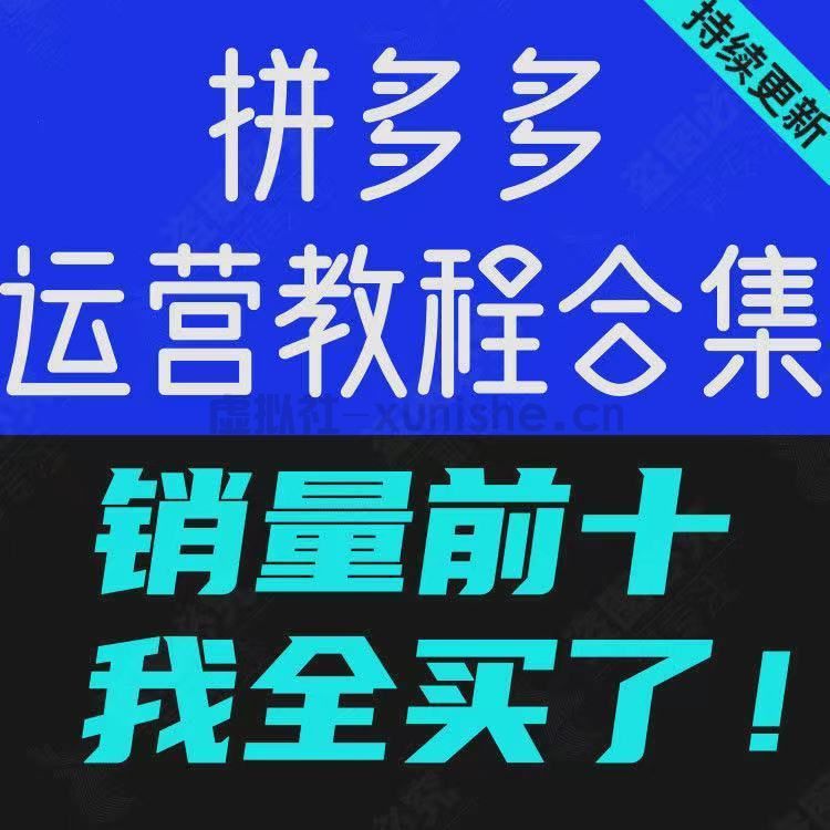 2022年 拼店多多视频教程新手全套pdd开店电商运营技巧教