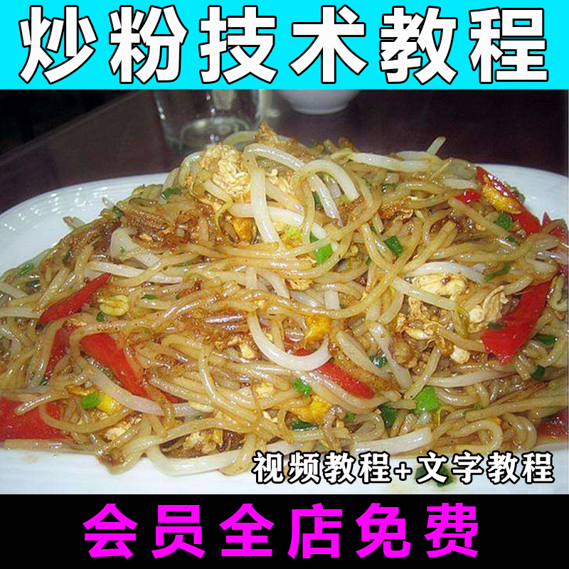 炒粉炒饭炒面小吃技术配方大全视频教程摆摊创业开店教学家常菜