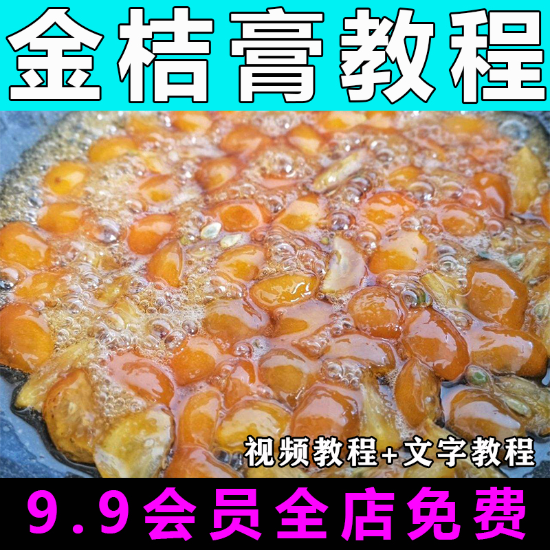 金桔膏技术配方视频教程商用的做法怎么做制作教学创业摆摊