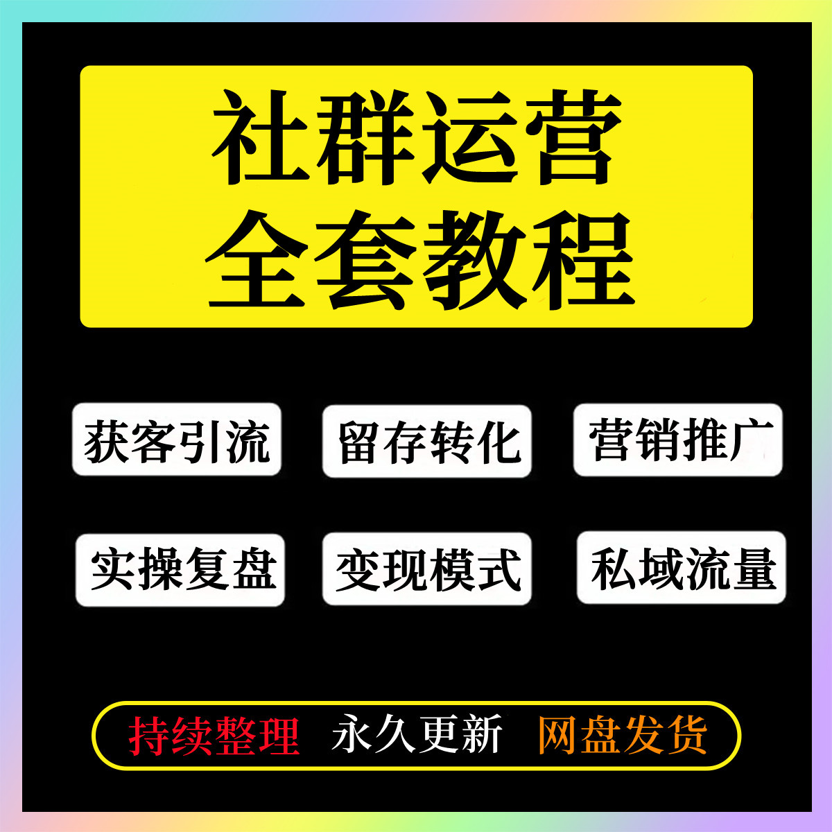 社群营销运营课程私域流量裂变管理SOP推广变现实战视频教程